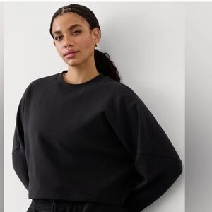 Athleta Easy Fleece Dolman Crop Sweatshirt
